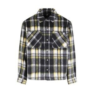 Represent Textured Overshirt Jacket With Bold Plaid Pattern - NWT